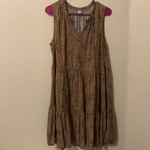 Sleeveless animal printed dress